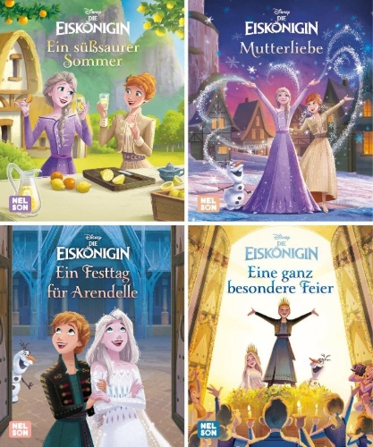 Buchcover und Innenansicht für das Buch: Nelson Mini-Bücher: 4er Disney Die Eiskönigin 21-24