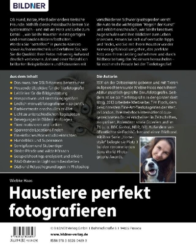 Buchcover und Innenansicht für das Buch: Haustiere perfekt fotografieren