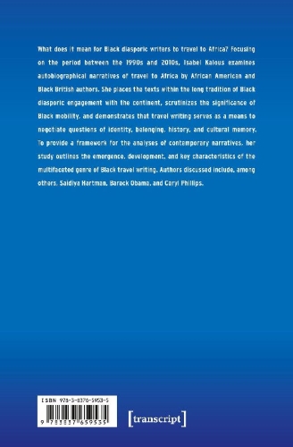 Buchcover und Innenansicht für das Buch: Black Travel Writing