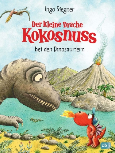 Buchcover und Innenansicht für das Buch: Der kleine Drache Kokosnuss 20 bei den Dinosauriern