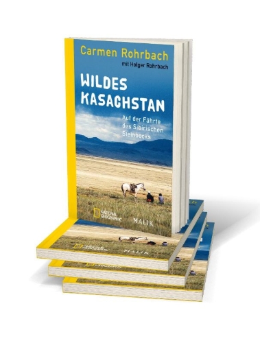 Buchcover und Innenansicht für das Buch: Wildes Kasachstan