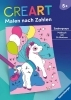 Buchcover und Innenansicht für das Buch: CreArt Malen nach Zahlen ab 5: Zauberponys