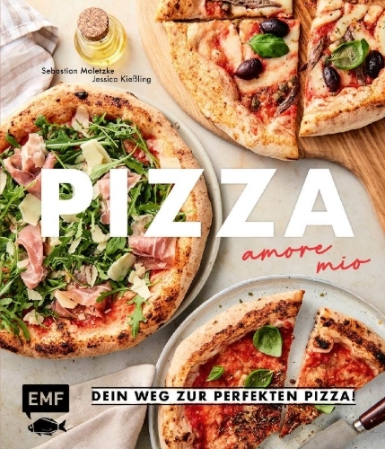 Buchcover und Innenansicht für das Buch: Pizza - amore mio