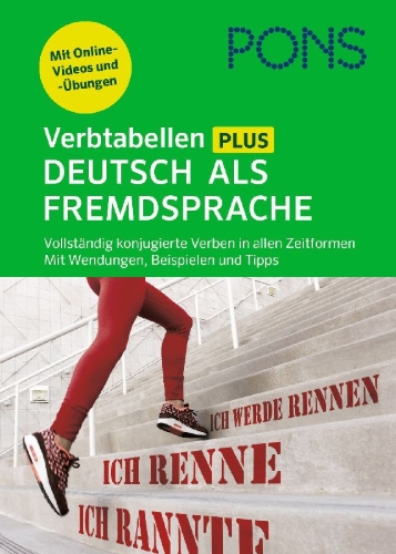 Buchcover und Innenansicht für das Buch: PONS Verbtabellen Plus Deutsch als Fremdsprache
