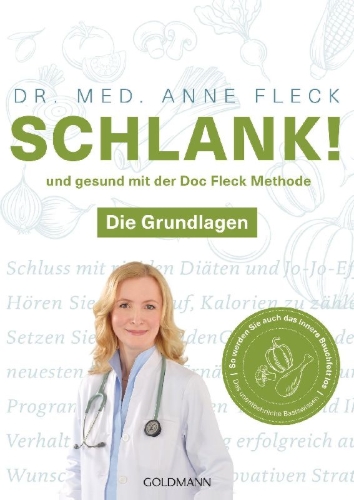 Buchcover und Innenansicht für das Buch: Schlank! und gesund mit der Doc Fleck Methode