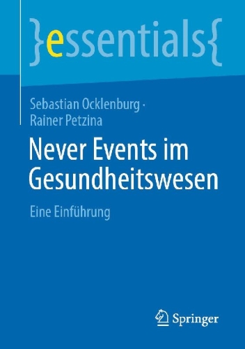 Buchcover und Innenansicht für das Buch: Never Events im Gesundheitswesen