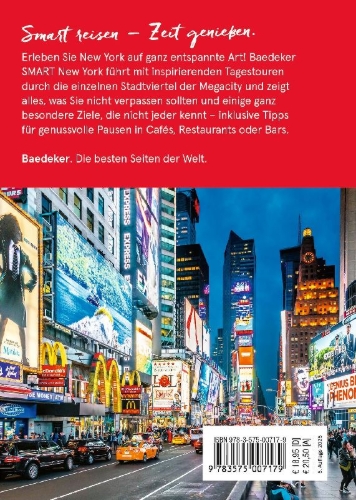 Buchcover und Innenansicht für das Buch: Baedeker SMART Reiseführer New York