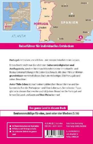 Buchcover und Innenansicht für das Buch: Reise Know-How Reiseführer Portugal