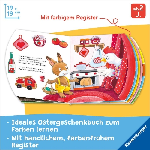Buchcover und Innenansicht für das Buch: Frohe Ostern, kleines Huhn!