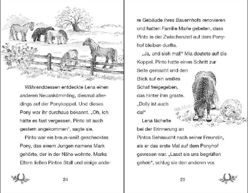 Buchcover und Innenansicht für das Buch: Ponyhof Apfelblüte 11 - Lenas mutige Entscheidung