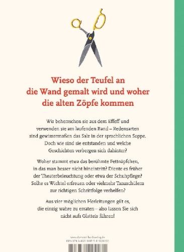 Buchcover und Innenansicht für das Buch: Der geheime Ursprung der Redensarten