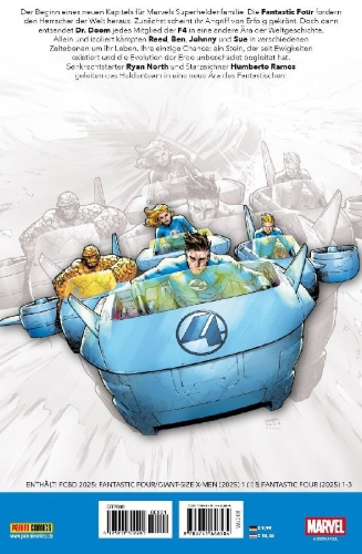 Buchcover und Innenansicht für das Buch: FCBD 2025: Fantastic Four/Giant-Size X-Men (2025) #1 (I); Fantastic Four (2025) #1-#3
