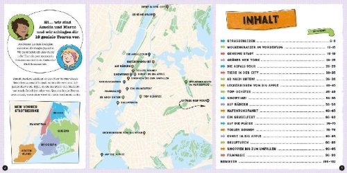 Buchcover und Innenansicht für das Buch: LONELY PLANET Kinderreiseführer Komm mit nach New York