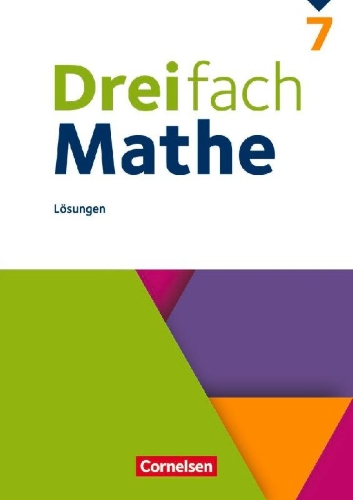 Buchcover und Innenansicht für das Buch: Dreifach Mathe 7. Schuljahr - Lösungen zum Schulbuch