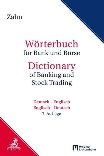 Buchcover und Innenansicht für das Buch: Wörterbuch für Bank und Börse