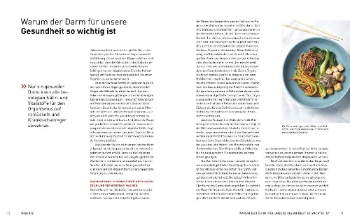 Buchcover und Innenansicht für das Buch: Medical Cuisine - Gesunder Darm