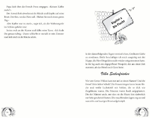 Buchcover und Innenansicht für das Buch: Finsterbrook - Vier Freunde und ein Höllenhund