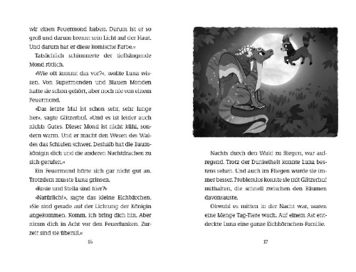 Buchcover und Innenansicht für das Buch: Dragon Girls - Phoebe, the Moonlight Dragon
