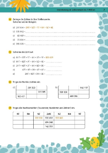 Buchcover und Innenansicht für das Buch: Klett Team Drachenstark: Das große Trainingsbuch Mathe 4. Klasse