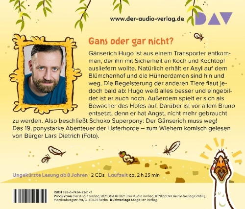 Buchcover und Innenansicht für das Buch: Die Haferhorde 19: Gans schön gefährlich!