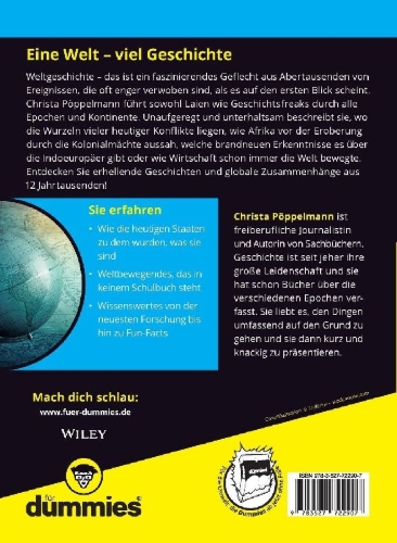 Buchcover und Innenansicht für das Buch: Weltgeschichte für Dummies