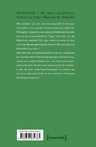 Buchcover und Innenansicht für das Buch: Ethik des Essens