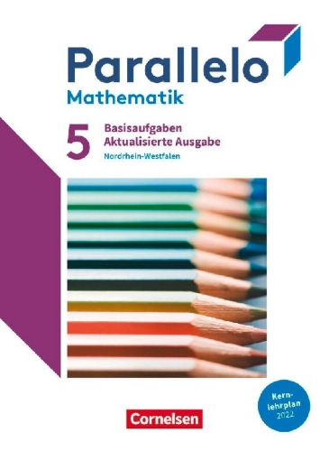 Buchcover und Innenansicht für das Buch: Parallelo 5. Schuljahr. Nordrhein-Westfalen - Basisaufgaben zum Schülerbuch
