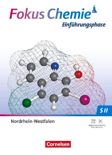 Buchcover und Innenansicht für das Buch: Fokus Chemie Sekundarstufe II. Einführungsphase - Nordrhein-Westfalen - Schülerbuch