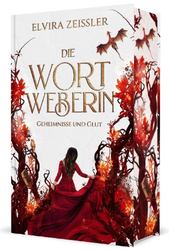 Buchcover und Innenansicht für das Buch: Die Wortweberin - Geheimnisse und Glut