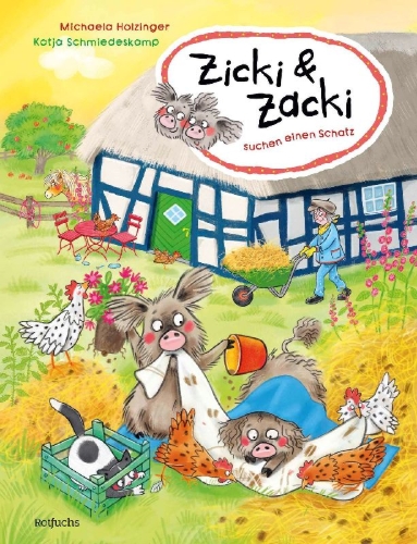 Buchcover und Innenansicht für das Buch: Zicki & Zacki suchen einen Schatz