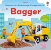 Buchcover und Innenansicht für das Buch: Mein erstes Fahrzeuge-Klappenbuch: Bagger