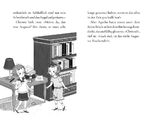 Buchcover und Innenansicht für das Buch: Detektivagentur Christie & Agatha - Entführung im Grandhotel
