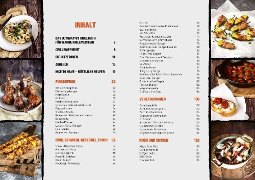 Buchcover und Innenansicht für das Buch: Grillen für Kerle