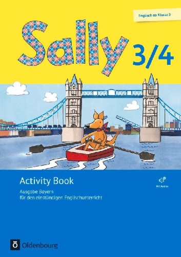 Buchcover und Innenansicht für das Buch: Sally 3./4. Jahrgangsstufe. Bayern - Activity Book - Mit Webcode und Portfolio-Heft
