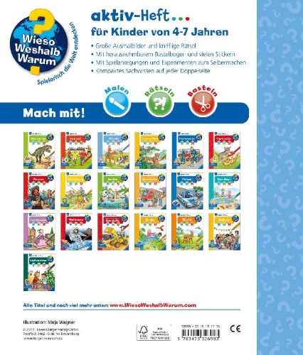 Buchcover und Innenansicht für das Buch: Wieso? Weshalb? Warum? aktiv-Heft: Pferde