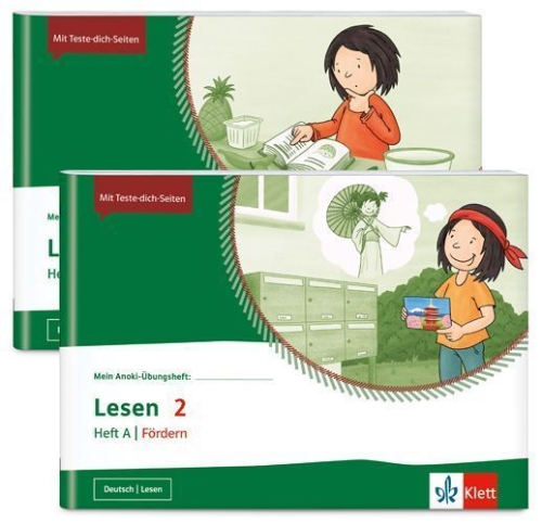Buchcover und Innenansicht für das Buch: Mein Anoki-Übungsheft - Paket Lesen 2. Fördern