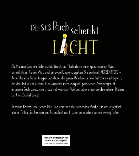 Buchcover und Innenansicht für das Buch: Was bleibt, ist Licht. Mini-Ausgabe