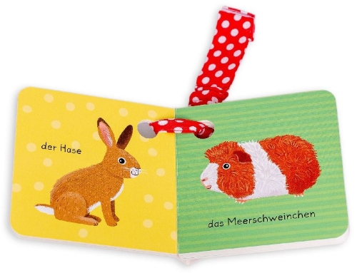 Buchcover und Innenansicht für das Buch: Mein liebstes Buggybuch. Allererste Tiere