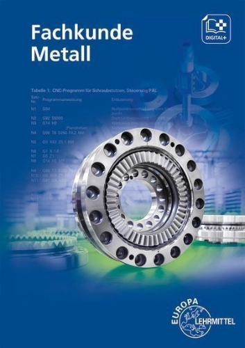 Buchcover und Innenansicht für das Buch: Fachkunde Metall