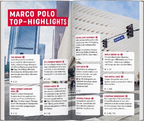 Buchcover und Innenansicht für das Buch: MARCO POLO Reiseführer Los Angeles