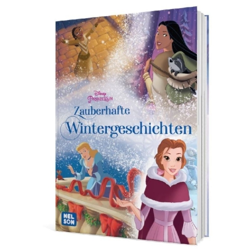 Buchcover und Innenansicht für das Buch: Disney Prinzessin: Zauberhafte Wintergeschichten