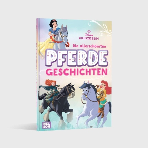 Buchcover und Innenansicht für das Buch: Disney Prinzessin: Die allerschönsten Pferdegeschichten