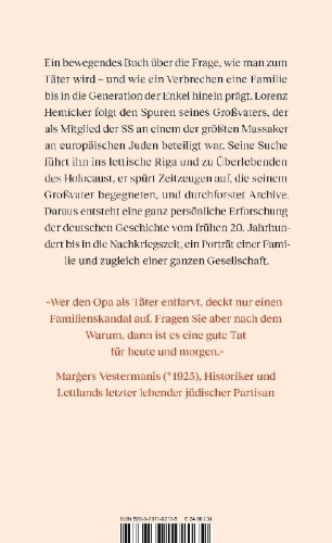 Buchcover und Innenansicht für das Buch: Mein Großvater, der Täter