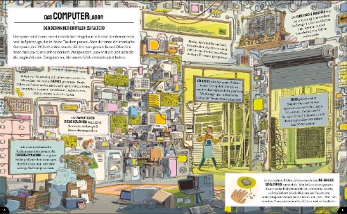 Buchcover und Innenansicht für das Buch: The Inventor's Workshop: 10 Inventions That Changed the World
