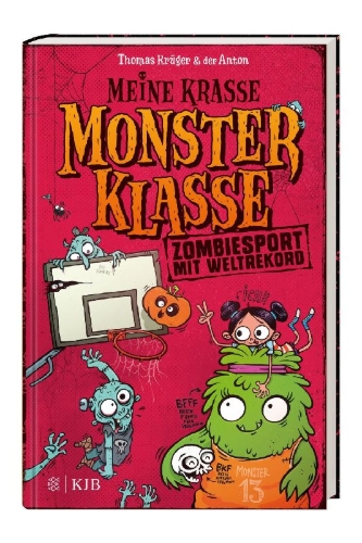 Buchcover und Innenansicht für das Buch: Meine krasse Monsterklasse - Zombiesport mit Weltrekord