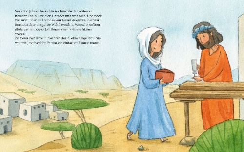 Buchcover und Innenansicht für das Buch: Die Weihnachtsgeschichte (Pappbilderbuch)