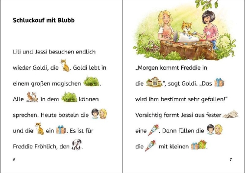 Buchcover und Innenansicht für das Buch: Bildermaus - Ein Welpe braucht Hilfe