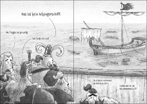 Buchcover und Innenansicht für das Buch: Freya und die Furchtlosen (Band 2) - Plündern will gelernt sein!