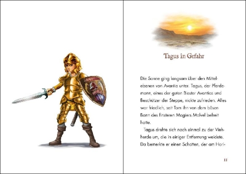 Buchcover und Innenansicht für das Buch: Trillion the Three-Headed Lion