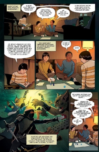 Buchcover und Innenansicht für das Buch: Stranger Things and Dungeons & Dragons #1-#4
